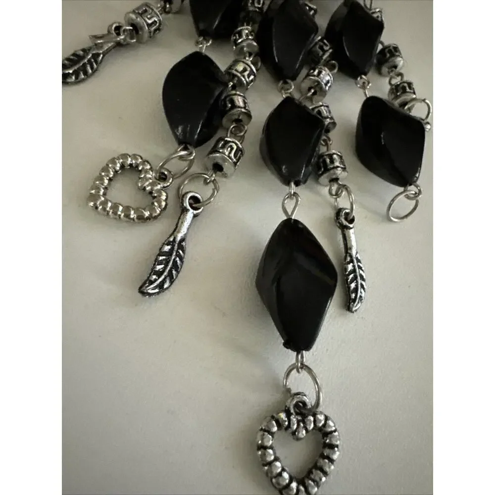 Cascade Bridgerton Necklace Silver Black Style Boho Women’s Jewelry Collar